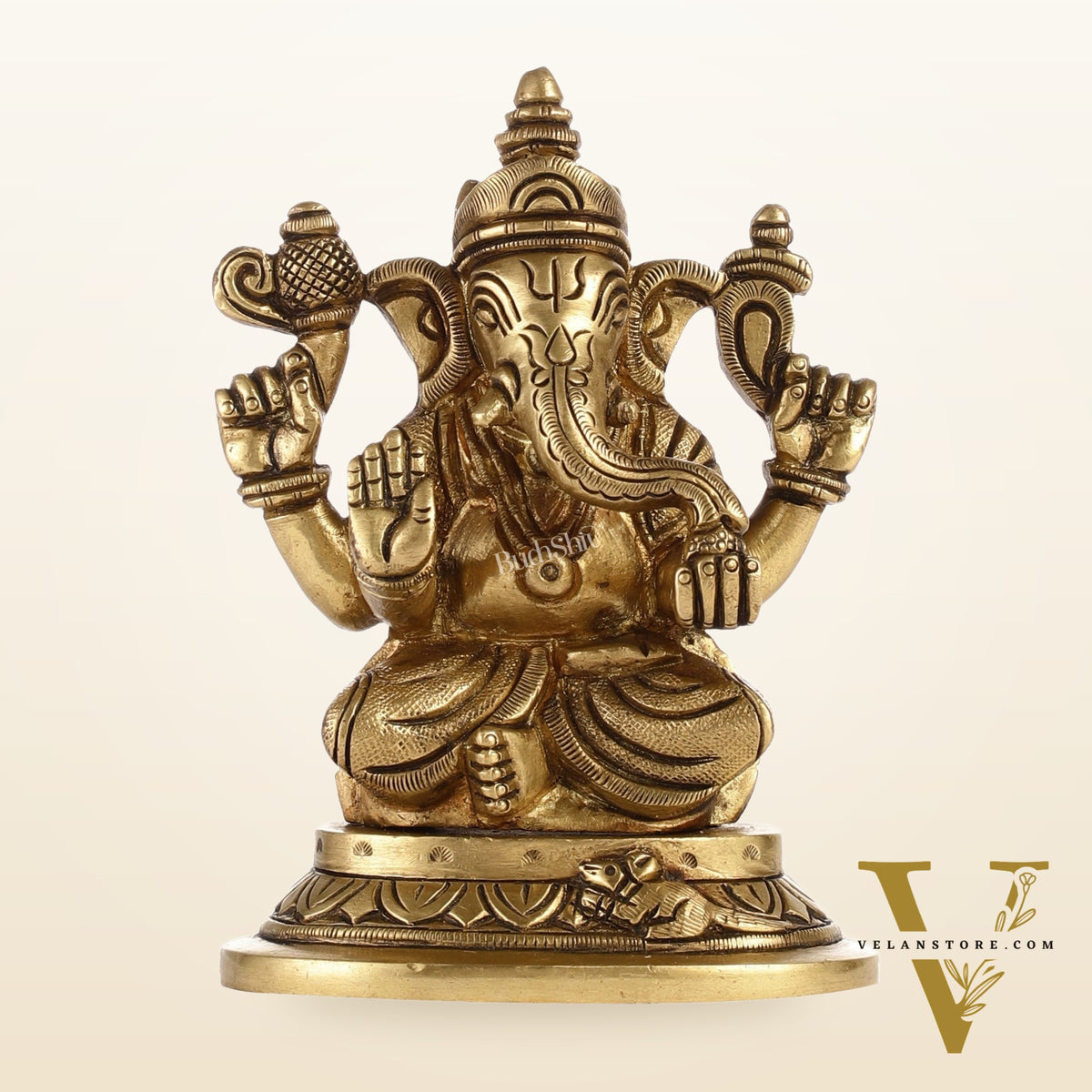 Superfine Brass Lord Ganesha Idol | Height 5 inch
