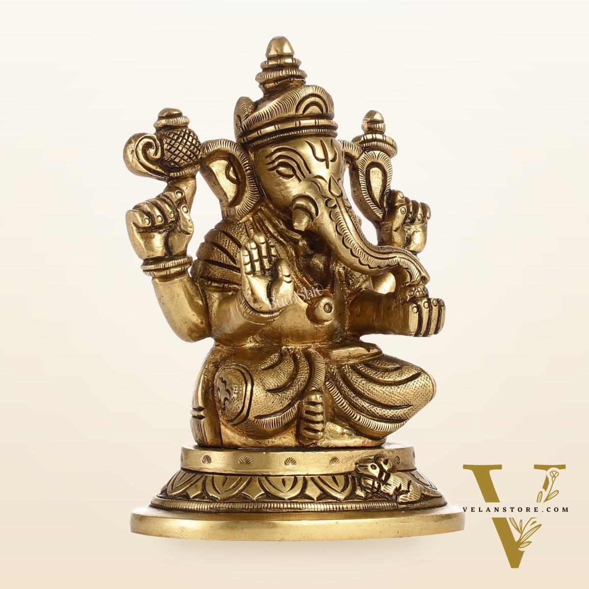 Superfine Brass Lord Ganesha Idol | Height 5 inch