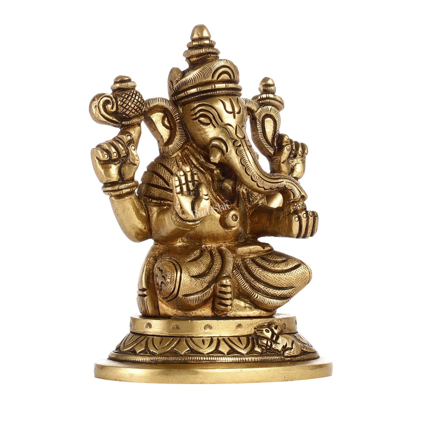 Superfine Brass Lord Ganesha Idol | Height 5 inch