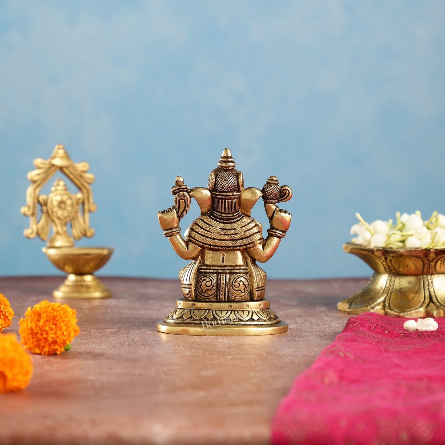 Superfine Brass Lord Ganesha Idol | Height 5 inch