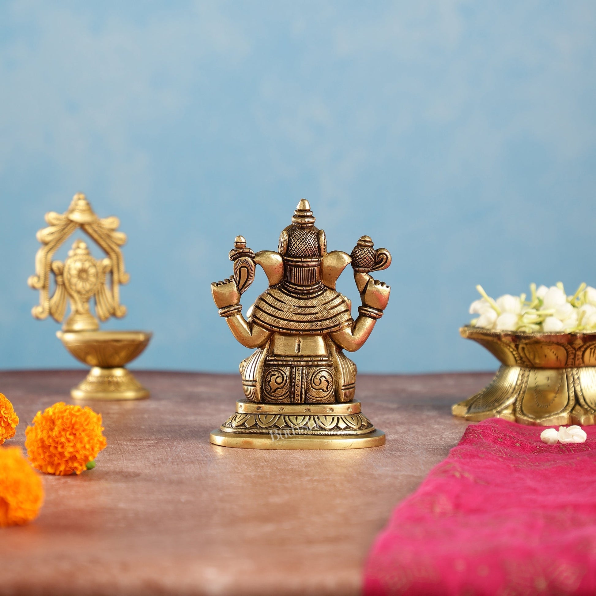 Superfine Brass Lord Ganesha Idol | Height 5 inch