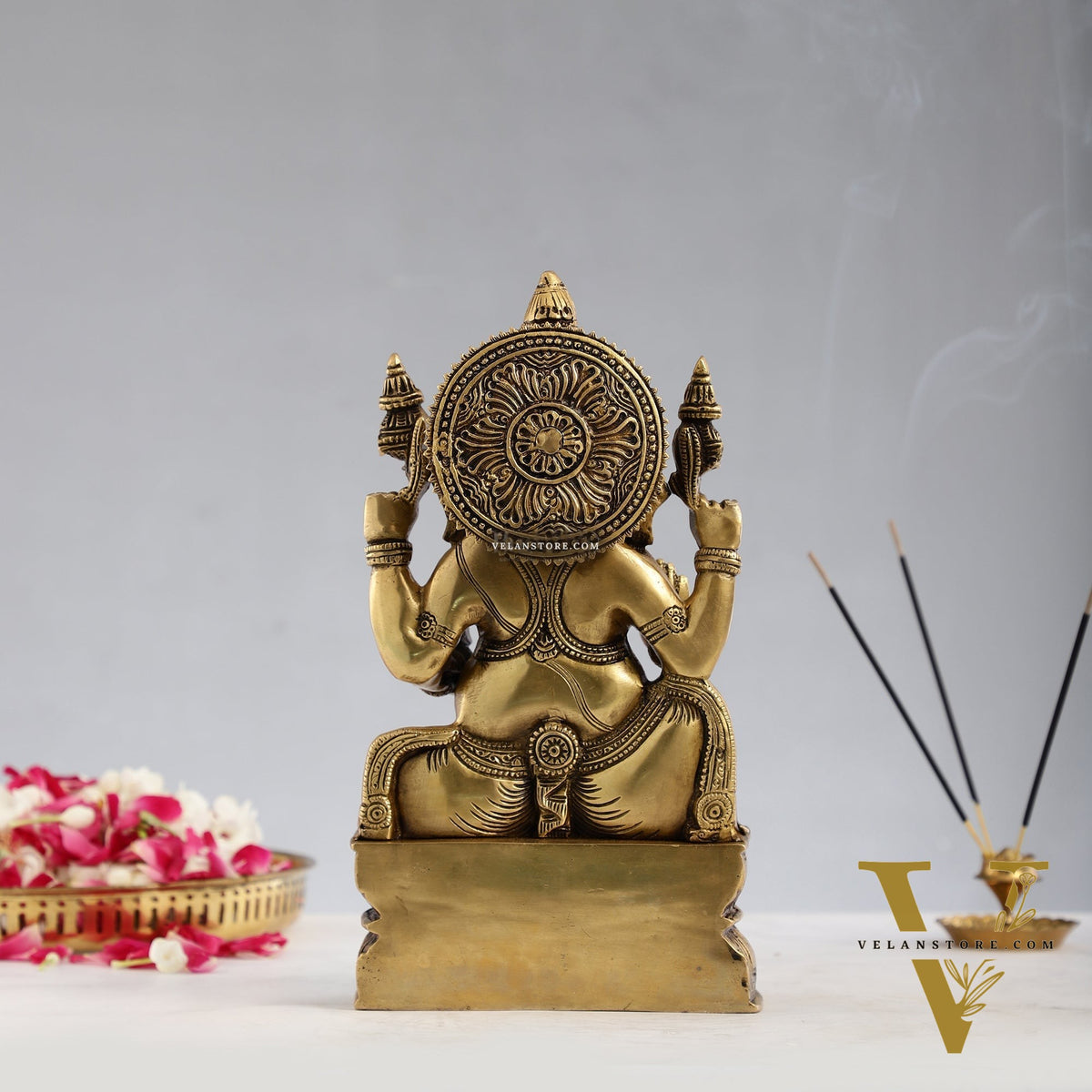 Superfine Brass Lord Ganesha Murti - 12 inch