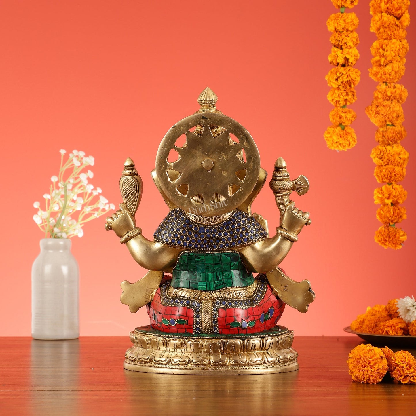 Superfine Brass Lord Ganesha Statue - 12.5 Inch