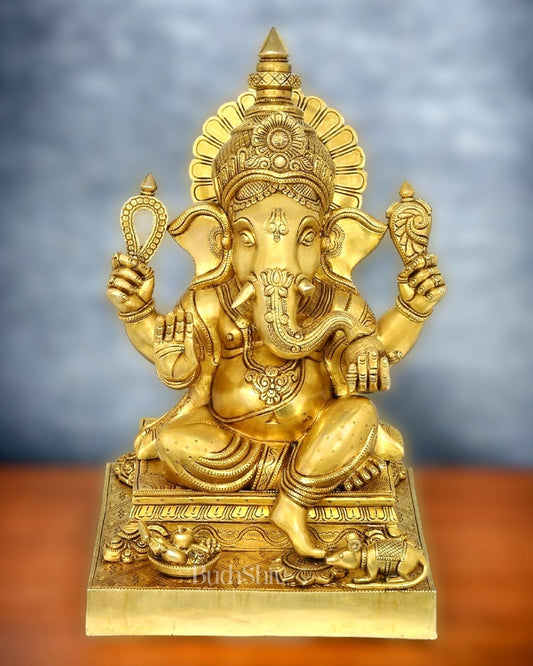 Superfine Brass Lord Ganesha Statue - 20 inch
