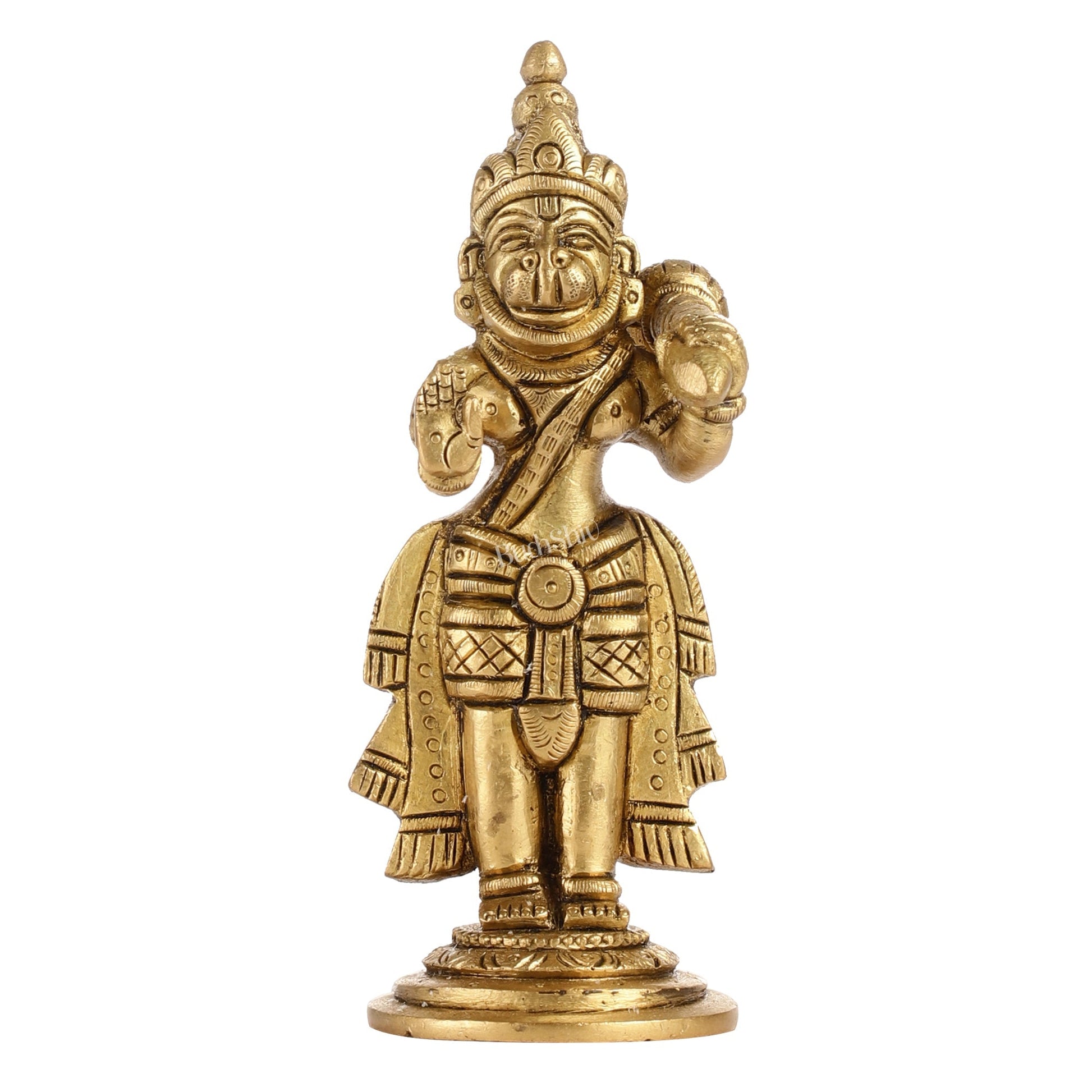 Superfine Brass Lord Hanuman Standing Idol | Blessing Mudra | 5.5" Height