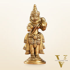 Superfine Brass Lord Hanuman Standing Idol | Blessing Mudra | 5.5" Height