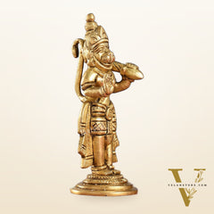 Superfine Brass Lord Hanuman Standing Idol | Blessing Mudra | 5.5" Height