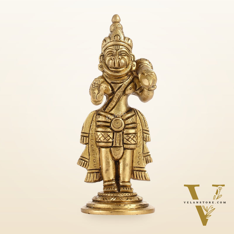 Superfine Brass Lord Hanuman Standing Idol | Blessing Mudra | 5.5" Height
