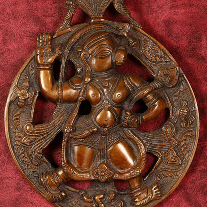 Superfine Brass Lord Hanuman Wall Hanging - 8.5 inch