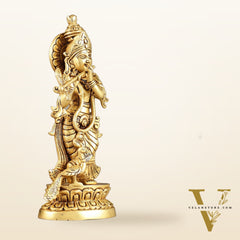 Superfine Brass Lord Krishna Idol | Height 12.5 inch