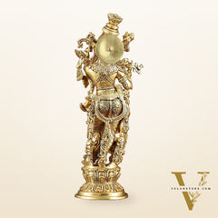 Superfine Brass Lord Krishna Idol Original statue - 14 inch