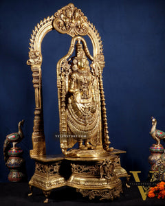 Superfine Brass Lord Tirupati Balaji Venkateshwara Swamy Idol | 37 inch