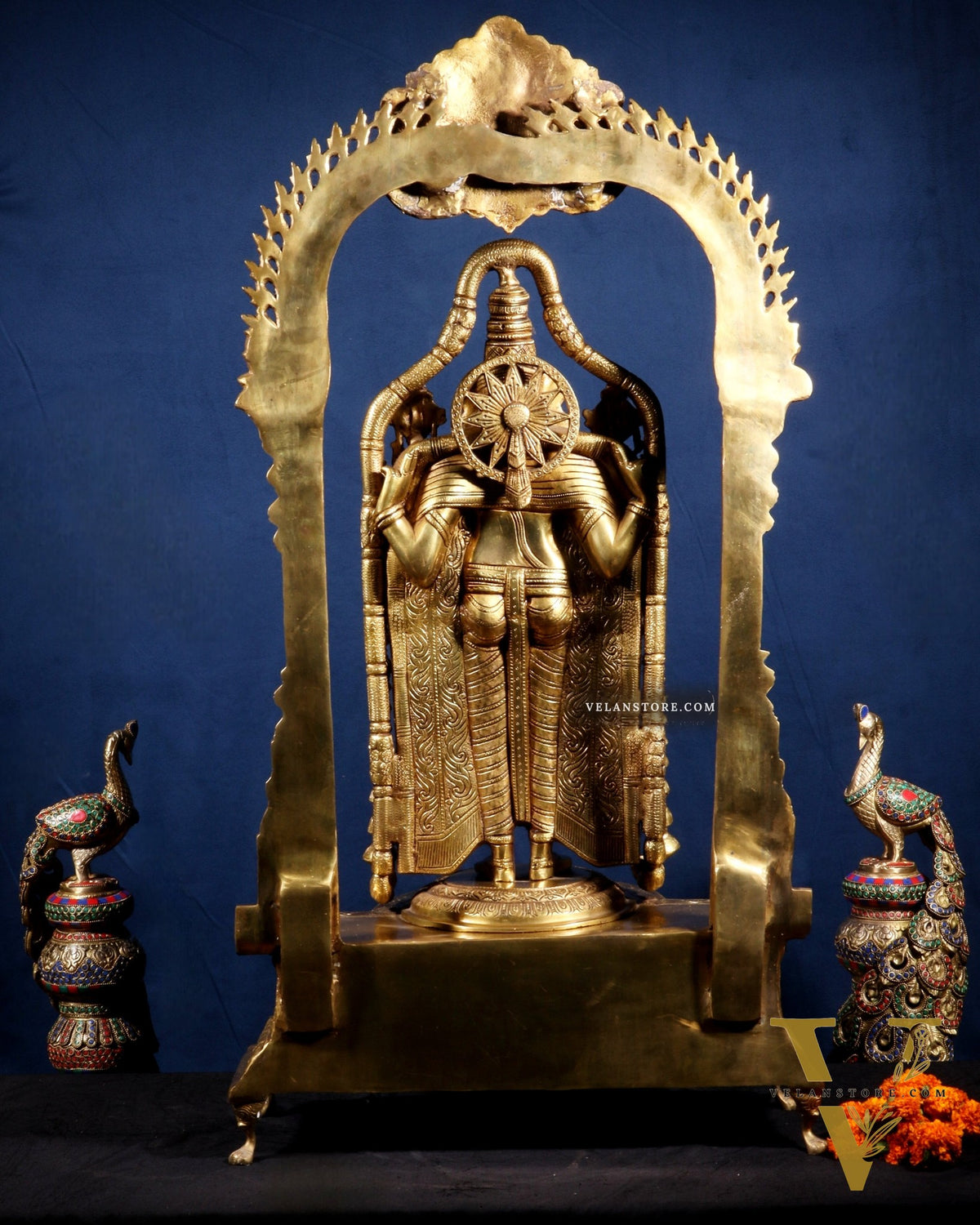 Superfine Brass Lord Tirupati Balaji Venkateshwara Swamy Idol | 37 inch