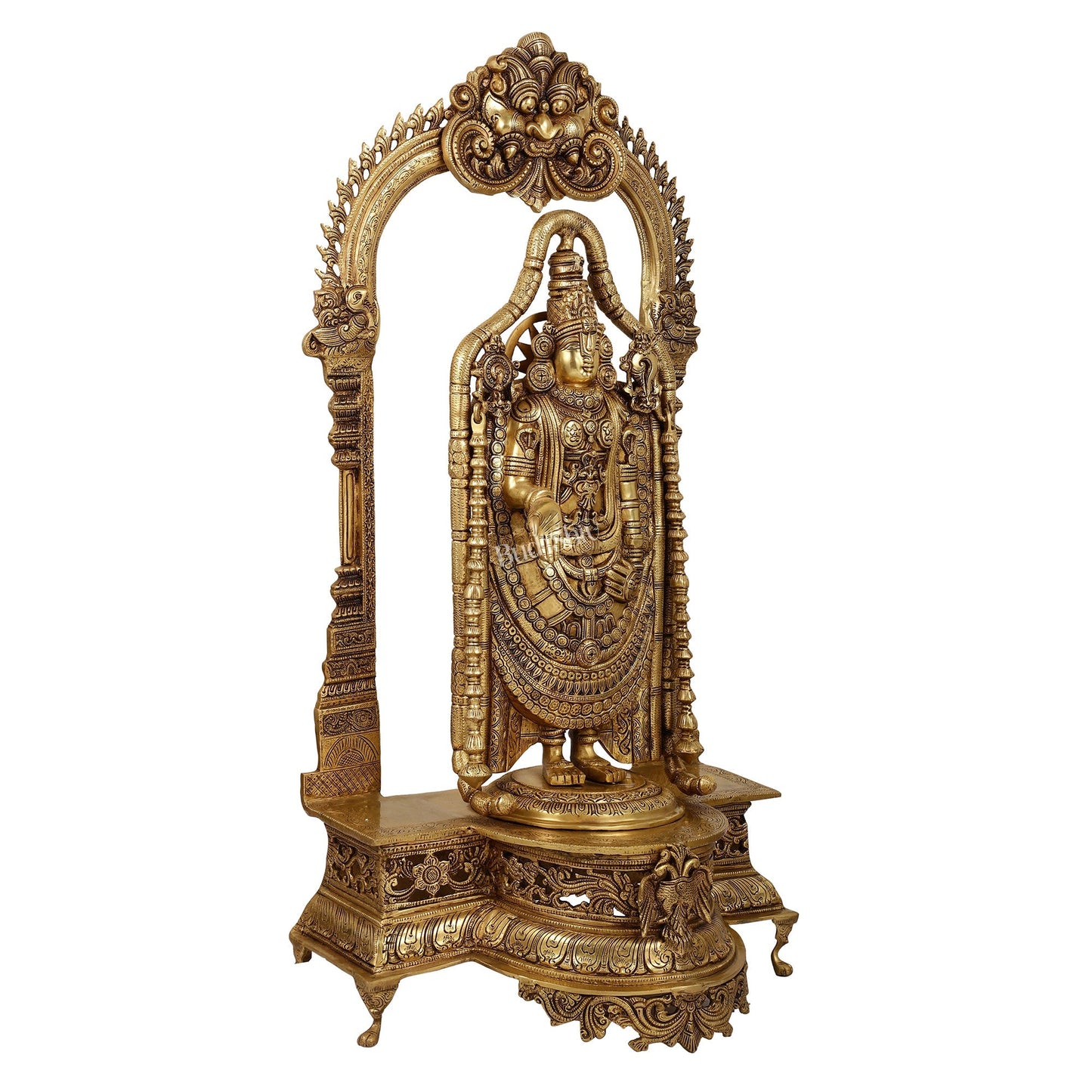 Superfine Brass Lord Tirupati Balaji Venkateshwara Swamy Idol | 37-inch Height