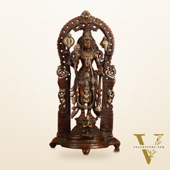 Superfine Brass Lord Vishnu & Goddess Lakshmi Idol Pair | 16 inch