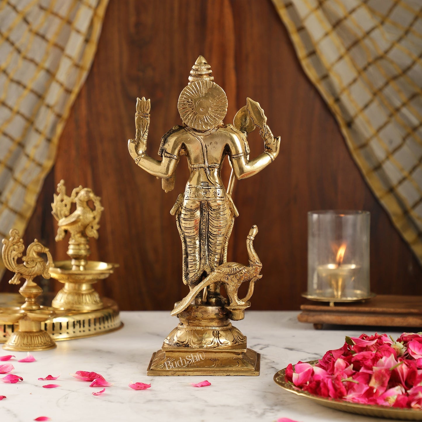 Superfine Brass Murugan Swamy Kartikeya Statue | 12.5" Height