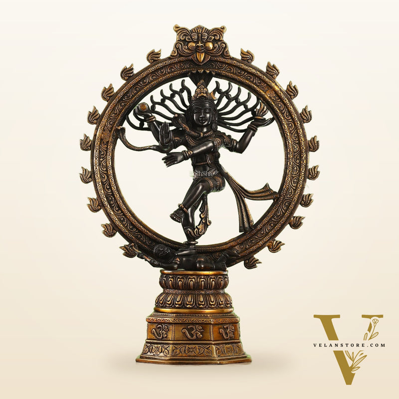 Superfine Brass Nataraja Dancing Shiva Statue - 23 inch