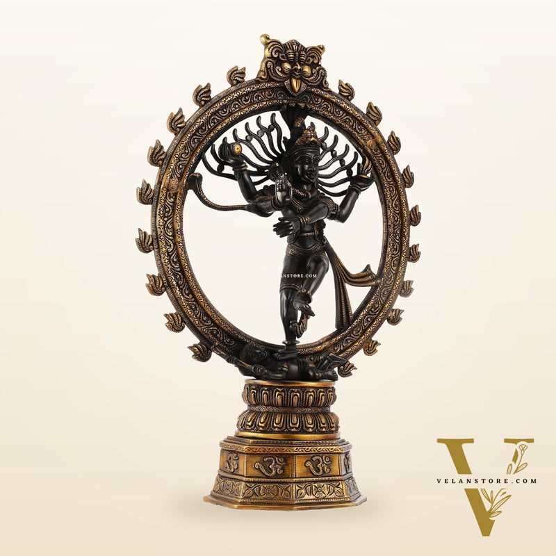 Superfine Brass Nataraja Dancing Shiva Statue - 23 inch