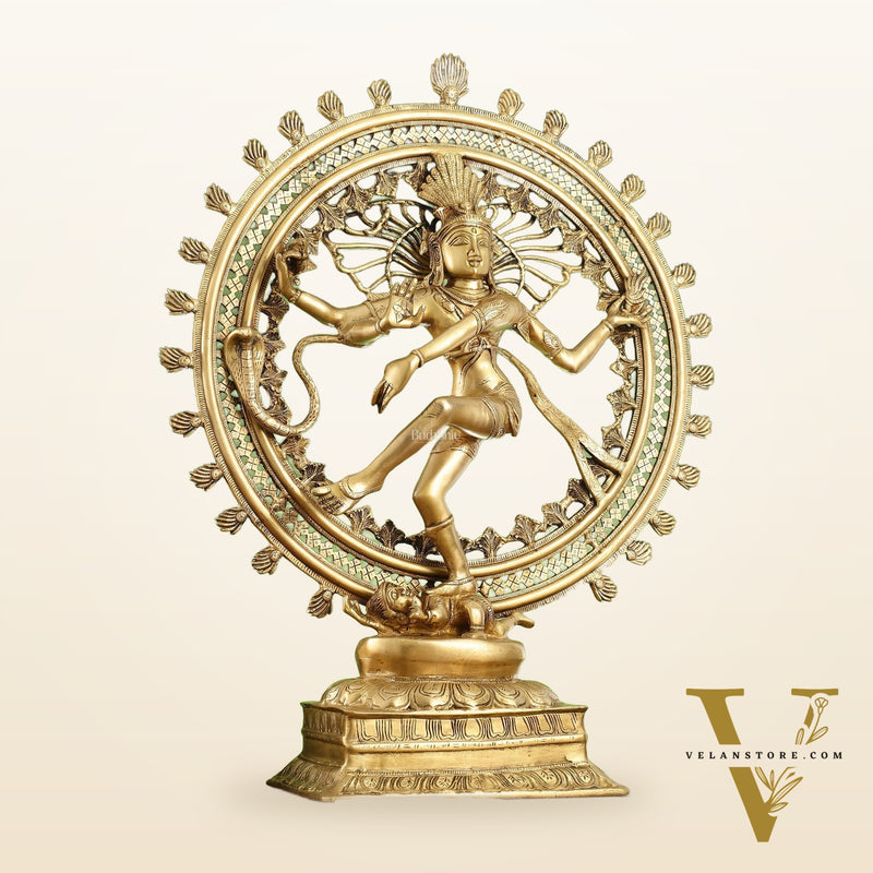 Superfine Brass Nataraja Statue - 28 inch Dancing Shiva