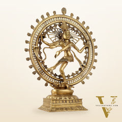 Superfine Brass Nataraja Statue - 28 inch Dancing Shiva