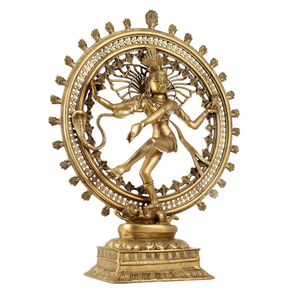 Superfine Brass Nataraja Statue - 28 inch Dancing Shiva