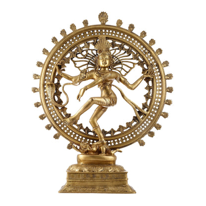 Superfine Brass Nataraja Statue - 28 inch Dancing Shiva