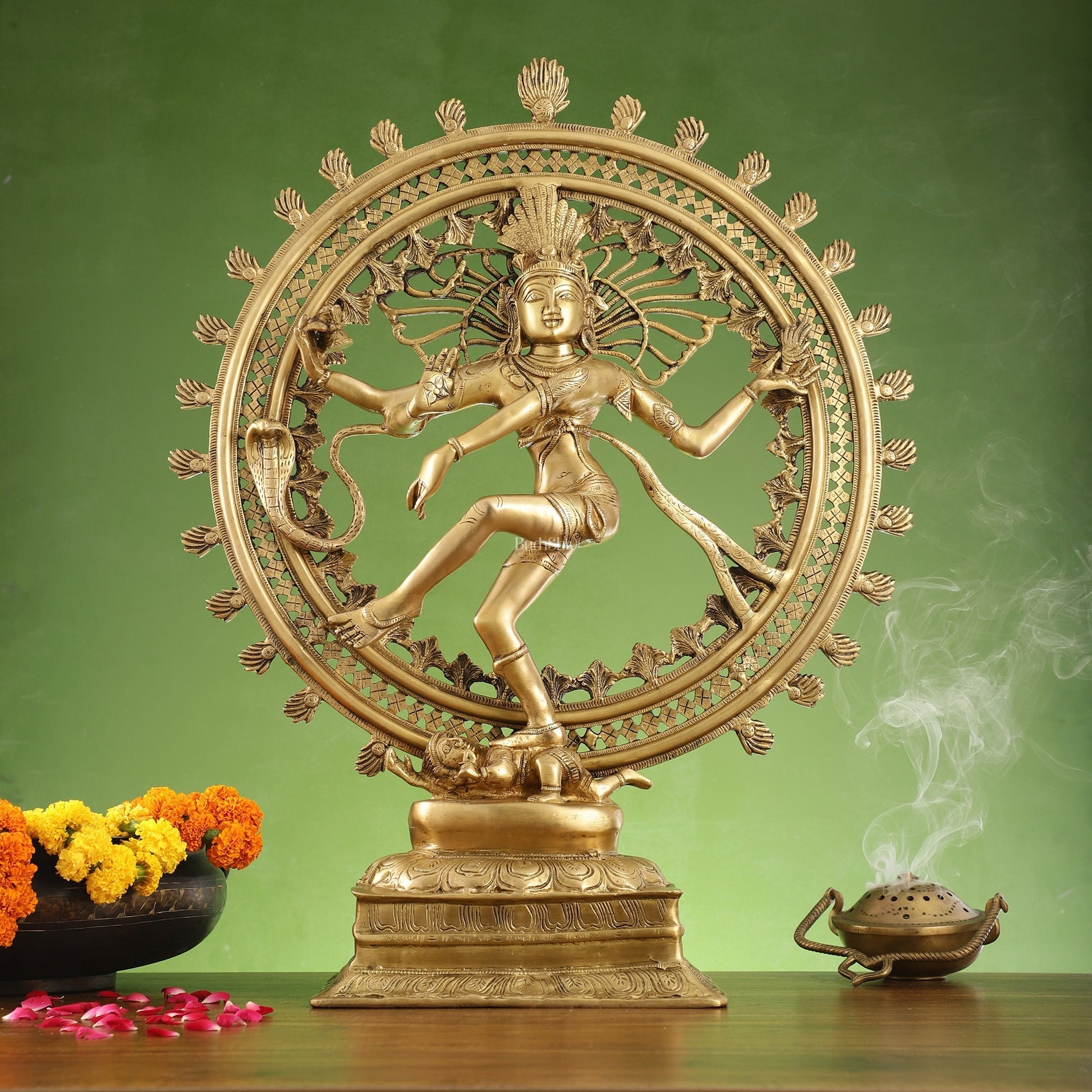 Superfine Brass Nataraja Statue - 28 inch Dancing Shiva
