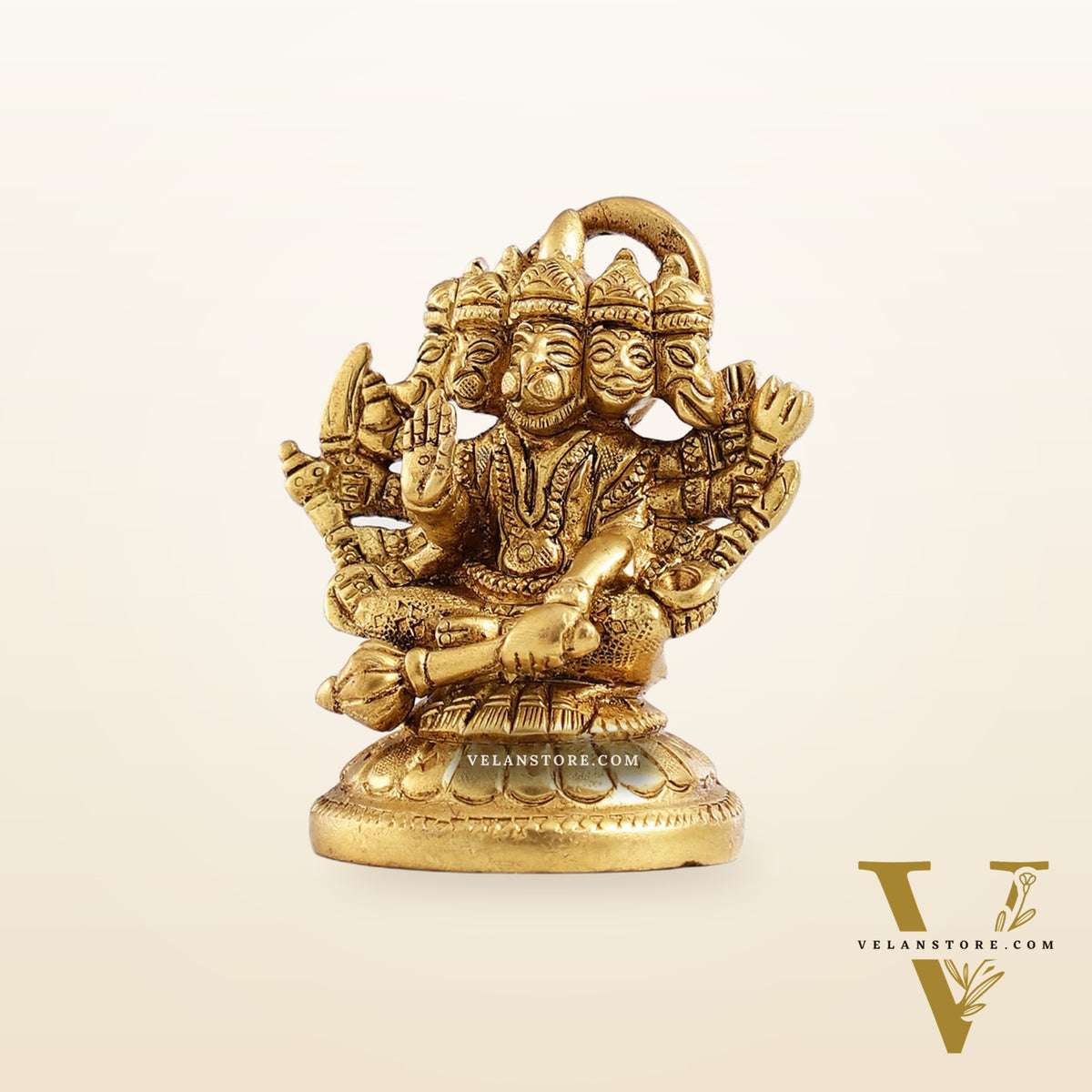 Superfine Brass Panchmukhi Hanuman Idol 3 inch