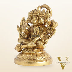 Superfine Brass Panchmukhi Hanuman Idol 3 inch