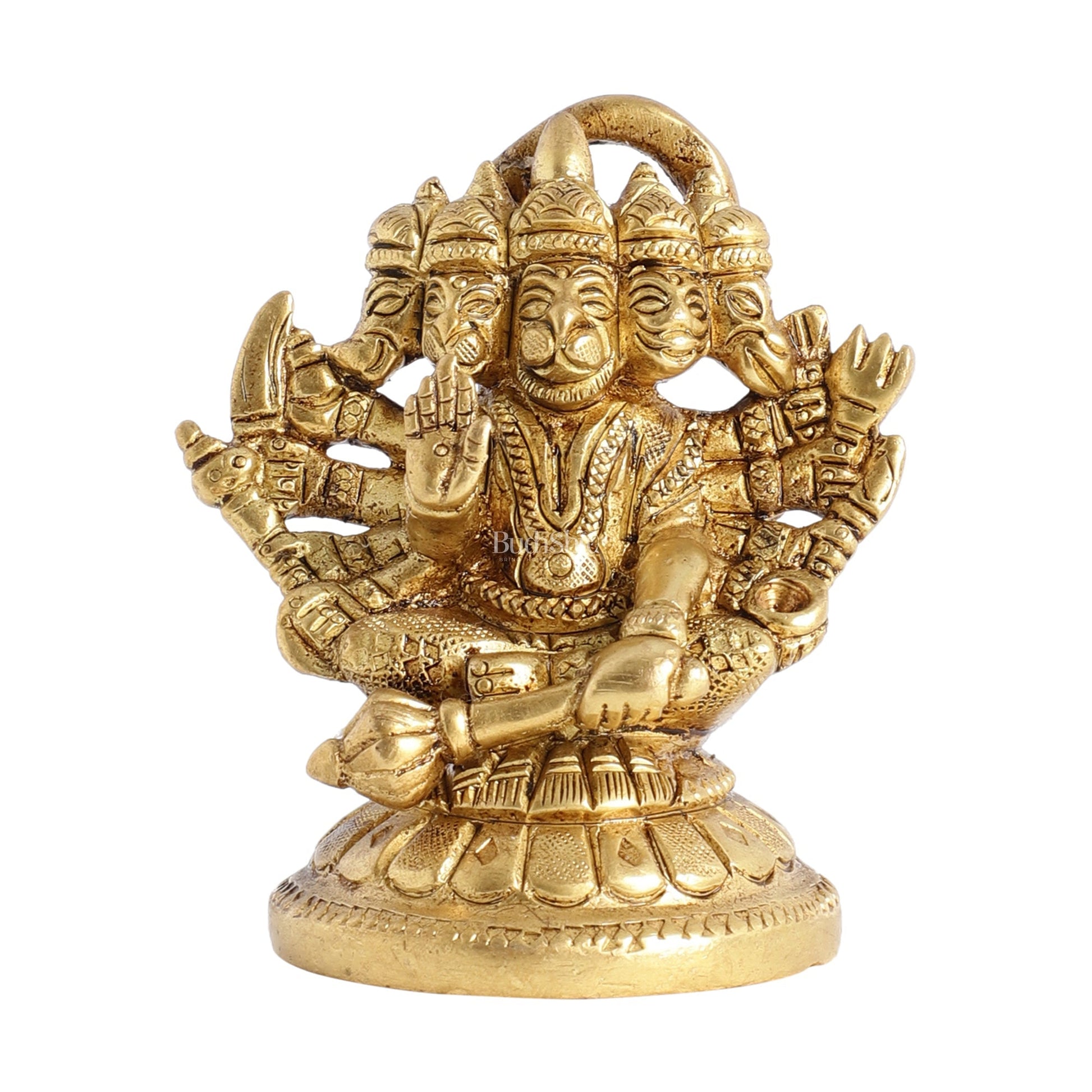 Superfine Brass Panchmukhi Hanuman Idol 3 inch