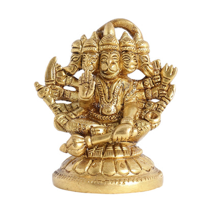 Superfine Brass Panchmukhi Hanuman Idol 3 inch