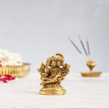 Superfine Brass Panchmukhi Hanuman Idol 3 inch