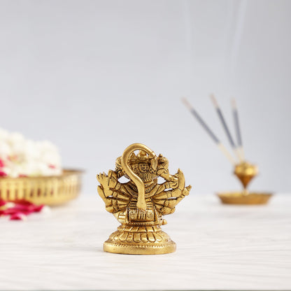 Superfine Brass Panchmukhi Hanuman Idol 3 inch