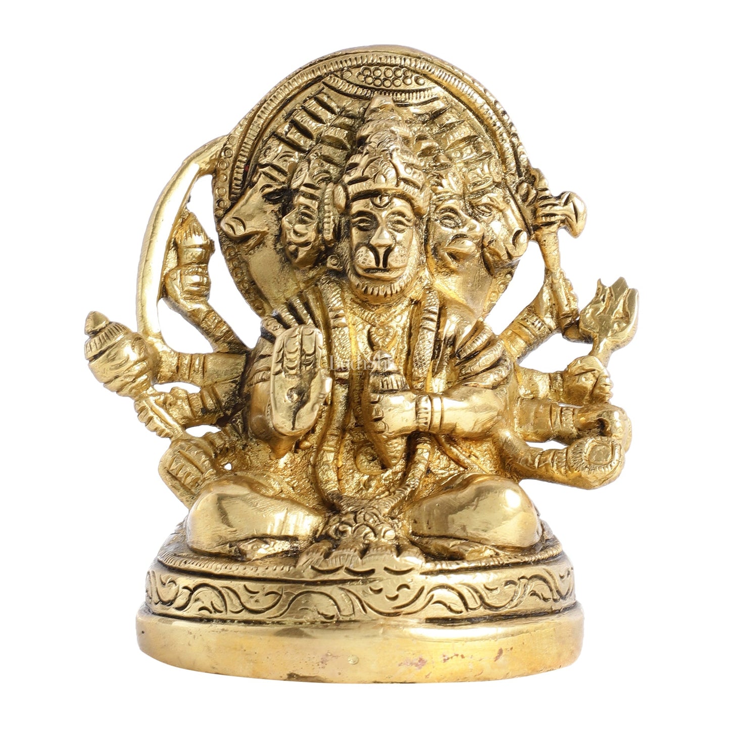 Superfine Brass Panchmukhi Hanuman Idol 3.5 inch