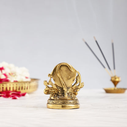 Superfine Brass Panchmukhi Hanuman Idol 3.5 inch
