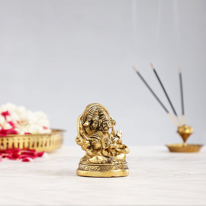 Superfine Brass Panchmukhi Hanuman Idol 3.5 inch