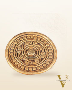 Superfine Brass Pooja Chowki Aasan for Temple - 8 x 8 inch