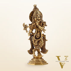 Superfine Brass Radha Krishna Idol | Height 12.5 inch