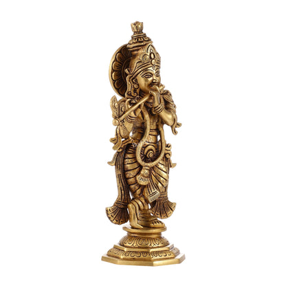 Superfine Brass Radha Krishna Idol | Height 12.5 inch