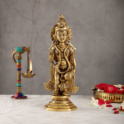 Superfine Brass Radha Krishna Idol | Height 12.5 inch