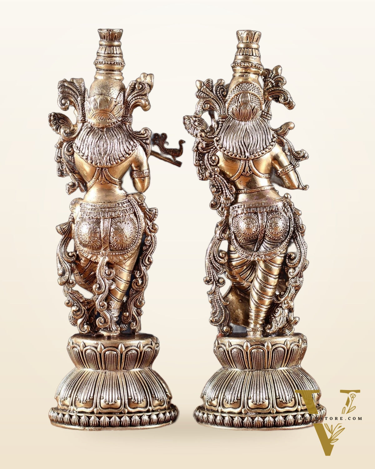Superfine Brass Radha Krishna Idols – 9” Height