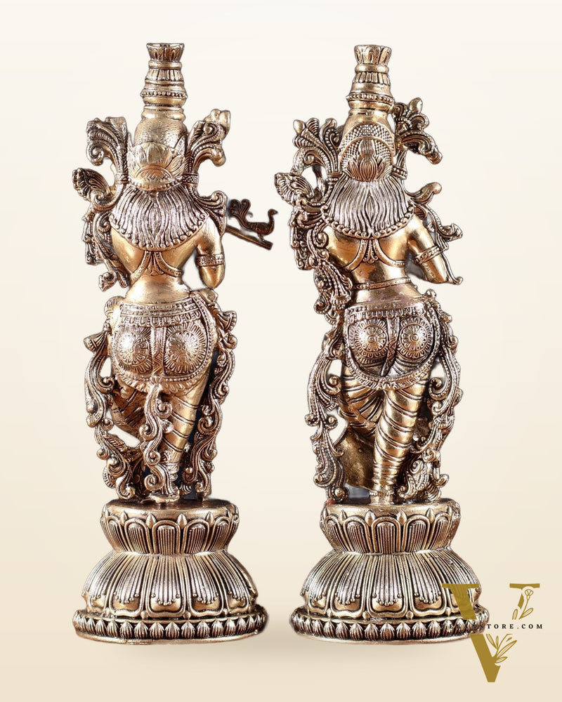 Superfine Brass Radha Krishna Idols – 9” Height