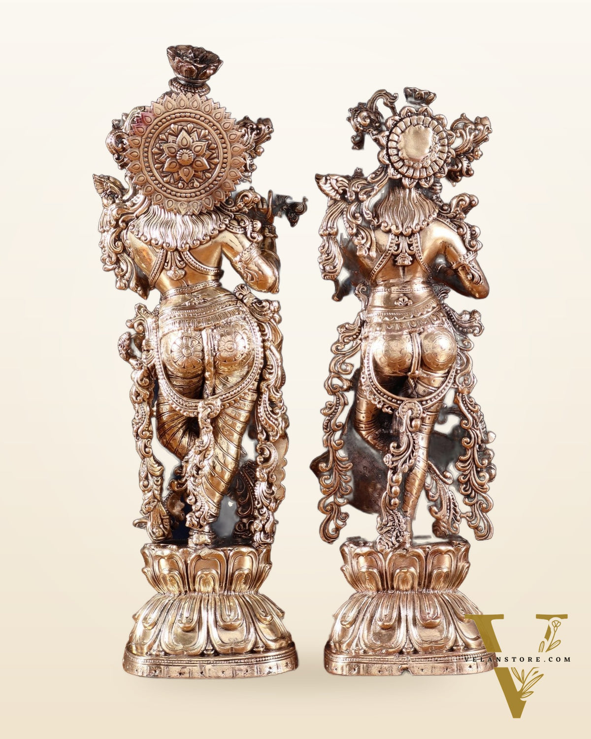 Superfine Brass Radha Krishna Idols – 9.5” Height