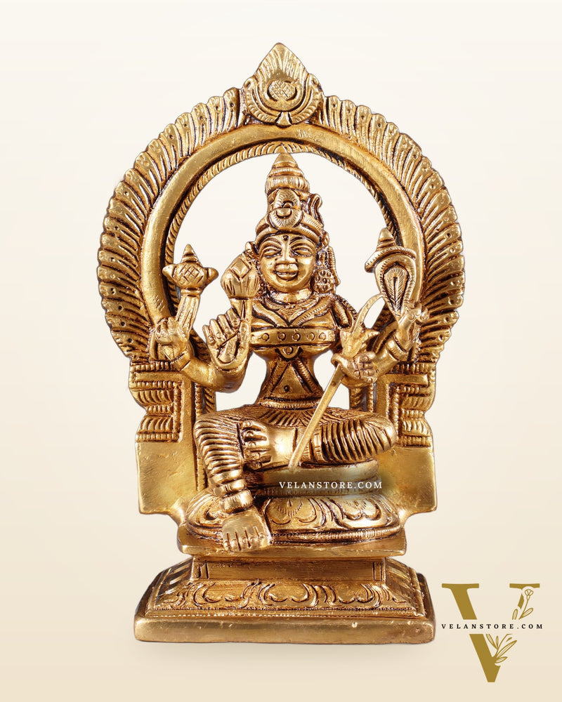 Superfine Brass Rajarajeshwari Tirupur Sundari Lalita Devi Idol | Height 6 inch