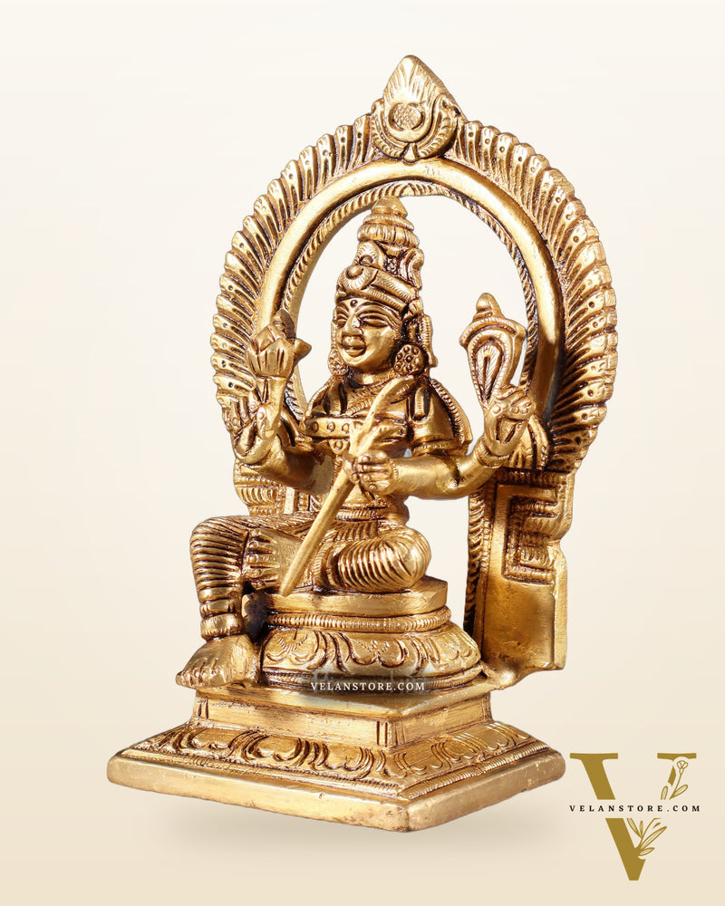 Superfine Brass Rajarajeshwari Tirupur Sundari Lalita Devi Idol | Height 6 inch