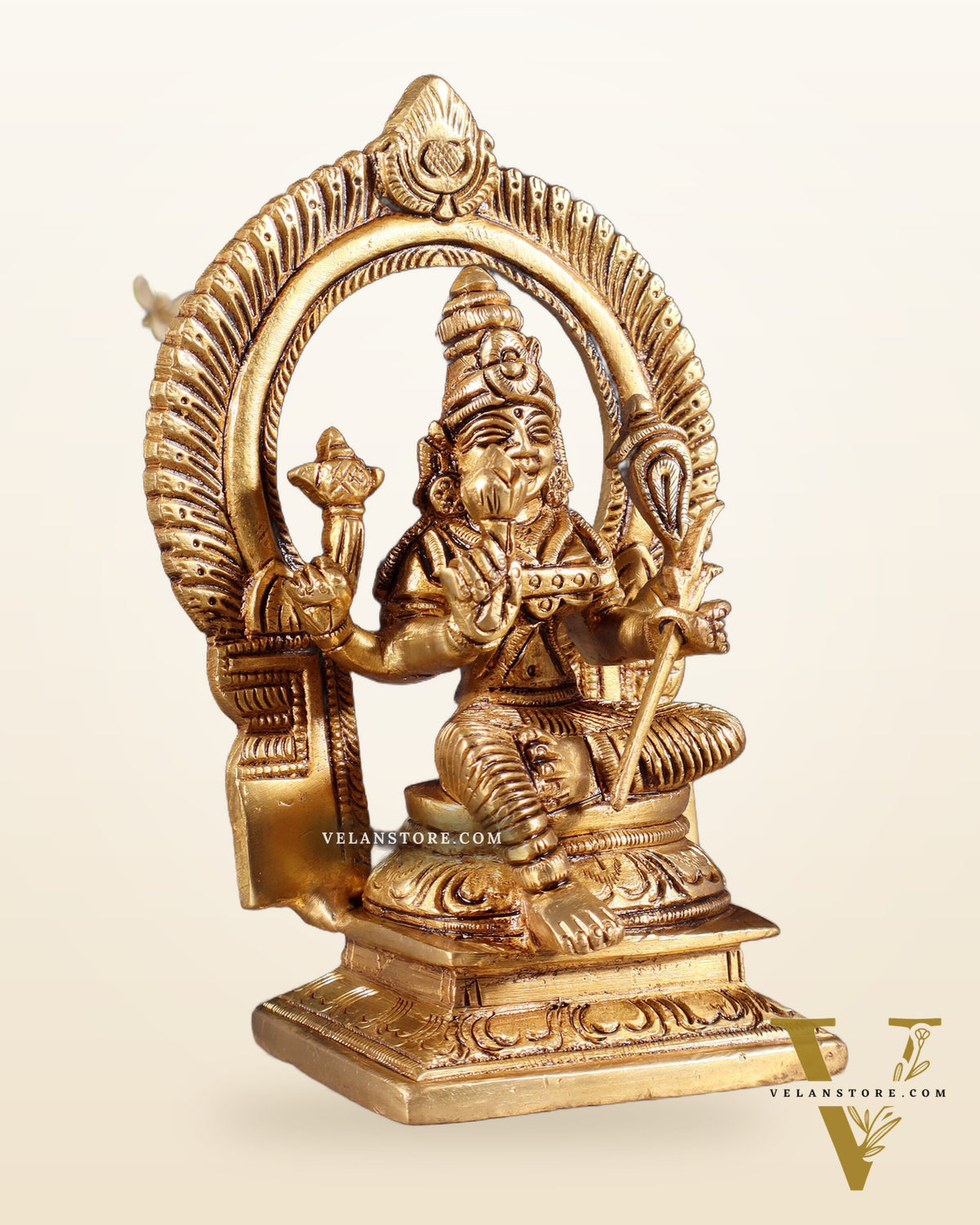 Superfine Brass Rajarajeshwari Tirupur Sundari Lalita Devi Idol | Height 6 inch