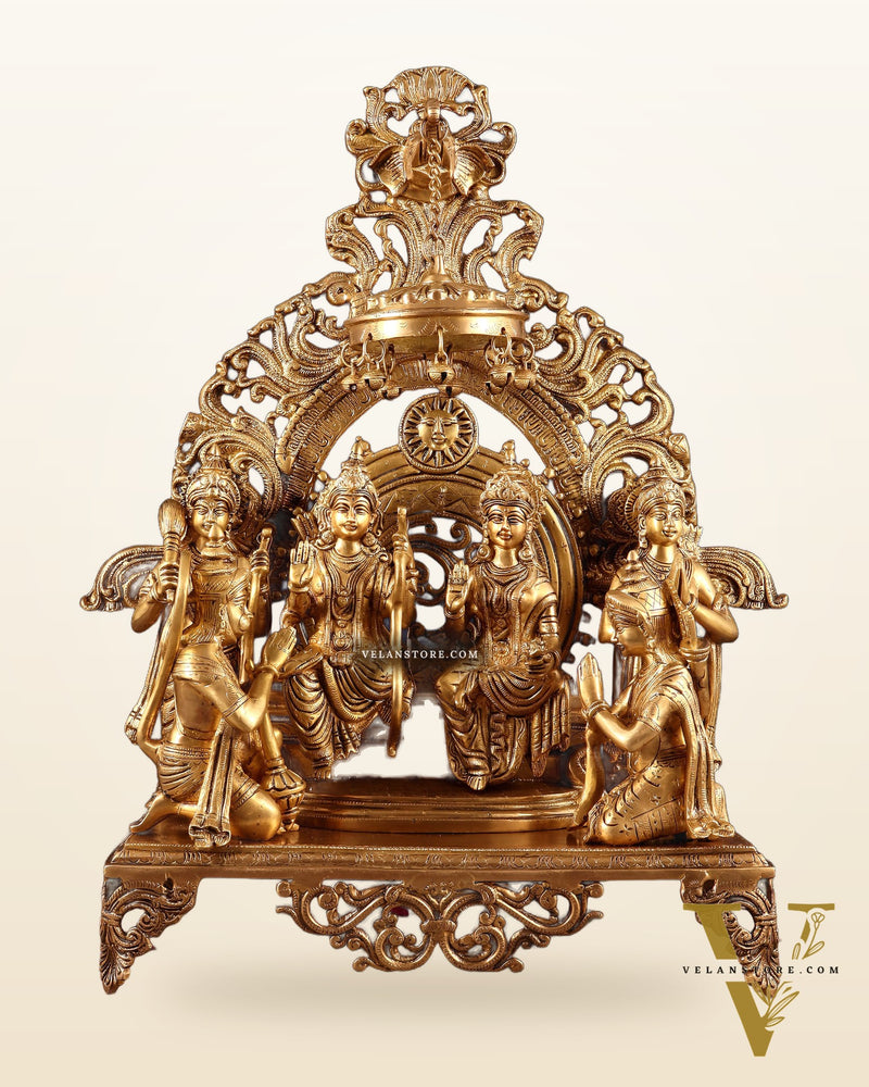 Superfine Brass Ram Darbar Idol |(Ramapatabhishekam) 23"