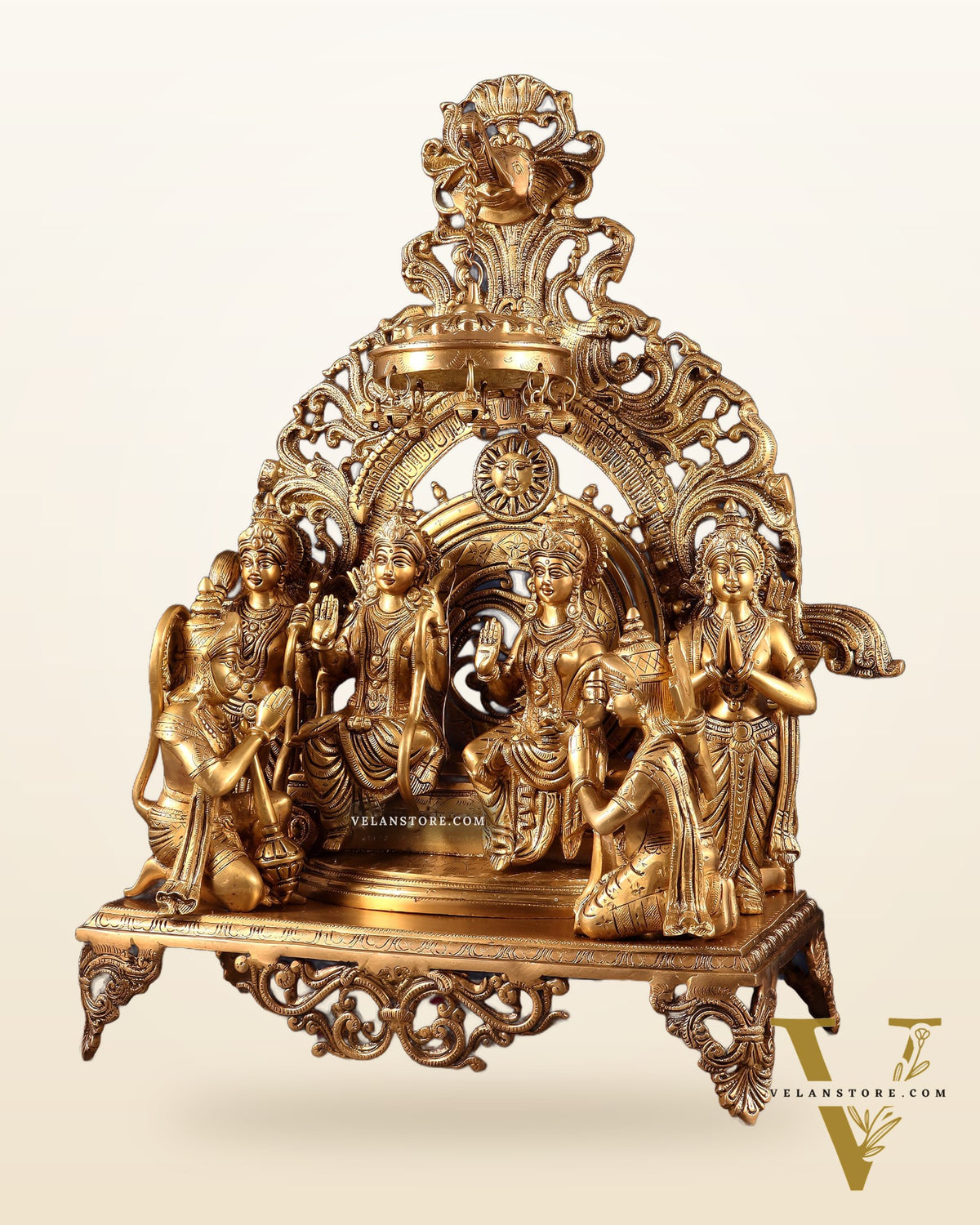 Superfine Brass Ram Darbar Idol |(Ramapatabhishekam) 23"