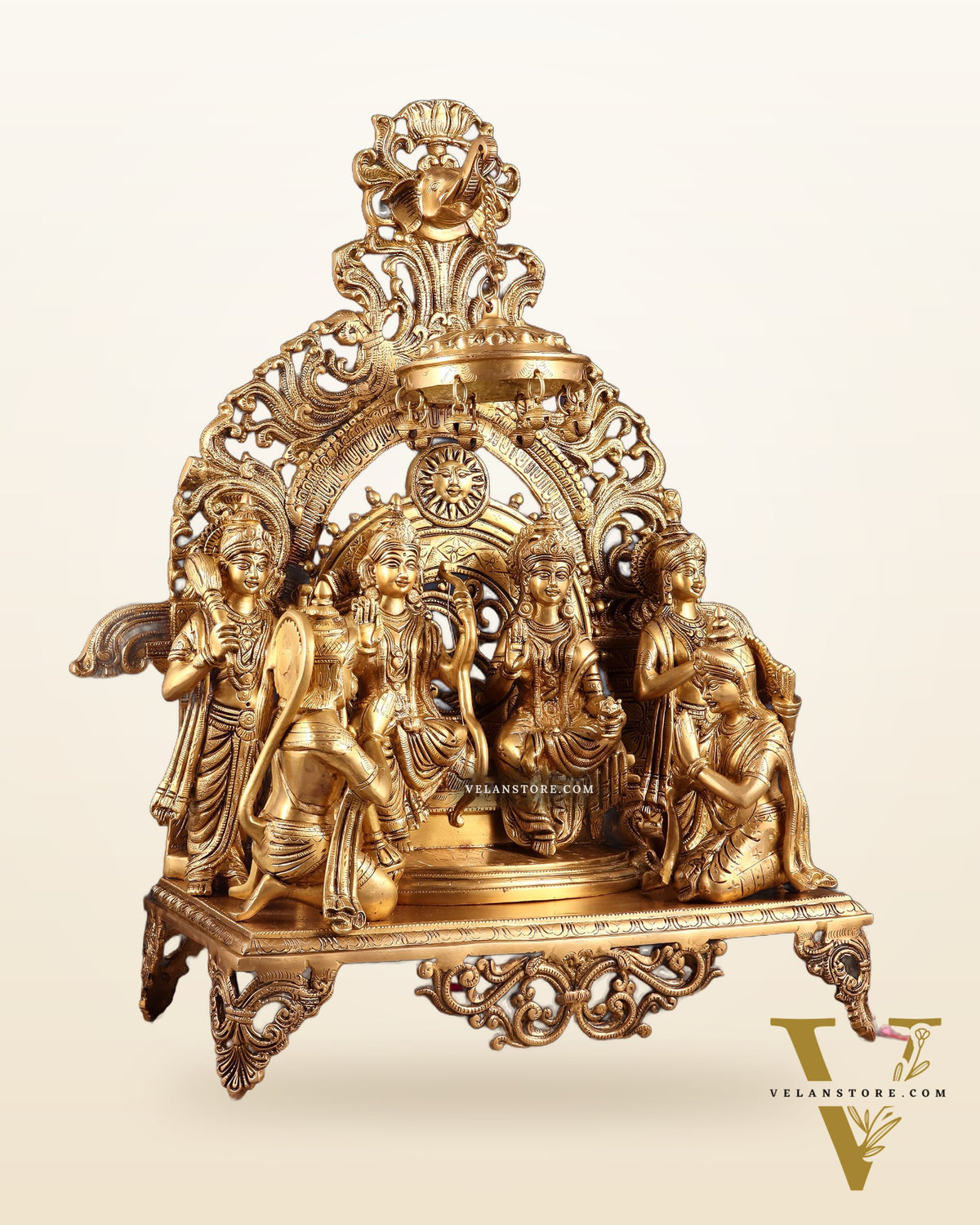 Superfine Brass Ram Darbar Idol |(Ramapatabhishekam) 23"