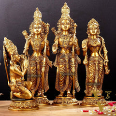Superfine Brass Rama Darbar Idols Set - 20"